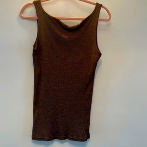 Michael Stars Metallic Bronze/Black Tank Top